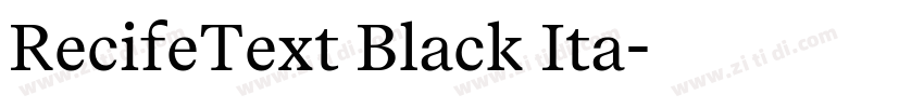 RecifeText Black Ita字体转换